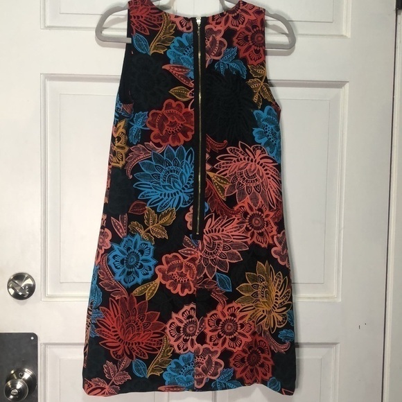 𝅺CECE Multicolor Floral Pattern Sleeveless Dress Size 4 - Picture 5 of 7
